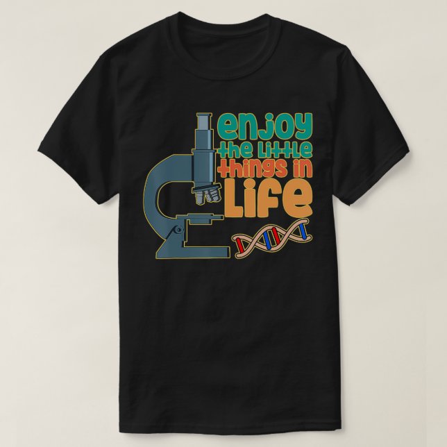 Science Microscope Biology Professor Biologist Gif T-Shirt (Design Front)