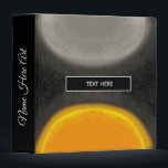 Science Moon Sun Astronomy Pattern 3 Ring Binder<br><div class="desc">Science Binder with Moon and Sun</div>