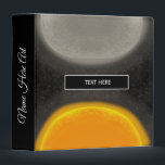 Science Moon Sun Astronomy Pattern 3 Ring Binder<br><div class="desc">Science Binder with Moon and Sun</div>