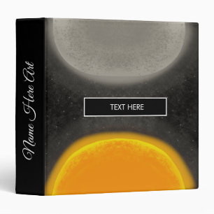 Science Moon Sun Astronomy Pattern 3 Ring Binder