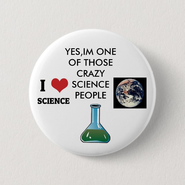science nerd 2 inch round button (Front)