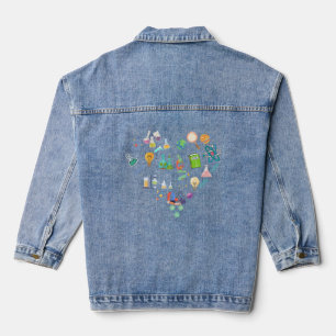 Science nerd geek Labo chemist biology experiment Denim Jacket