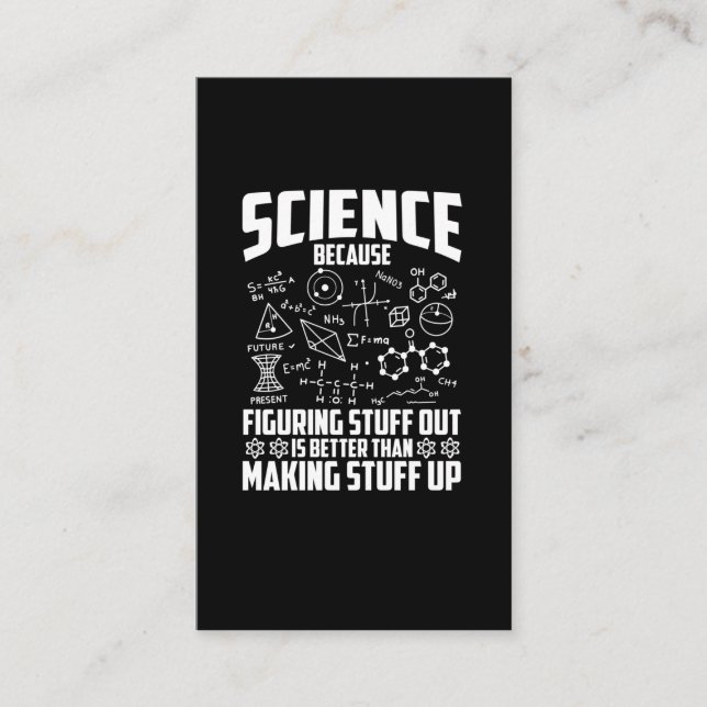 Science Nerd Mathematician Chemist Physicist Business Card (Front)