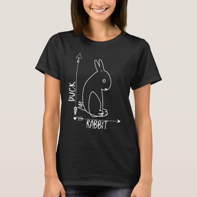 Science Nerd Physics Math Geek Teacher Rabbit Duck T-Shirt (Front)