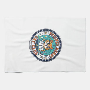 Science Nerdy Cat Cat Mom Gift Idea - Science Nerd Kitchen Towel