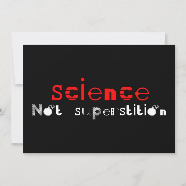 Science Not Superstition Invitation (Front)