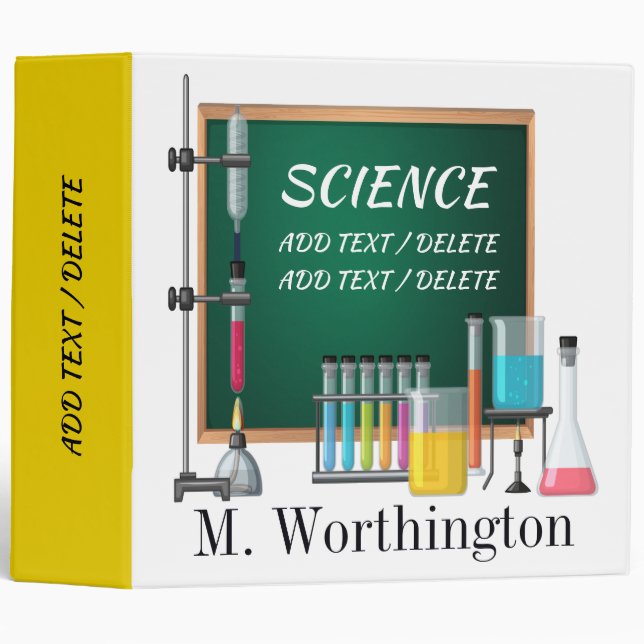 Science Notebook Binder - See Back (Front/Spine)