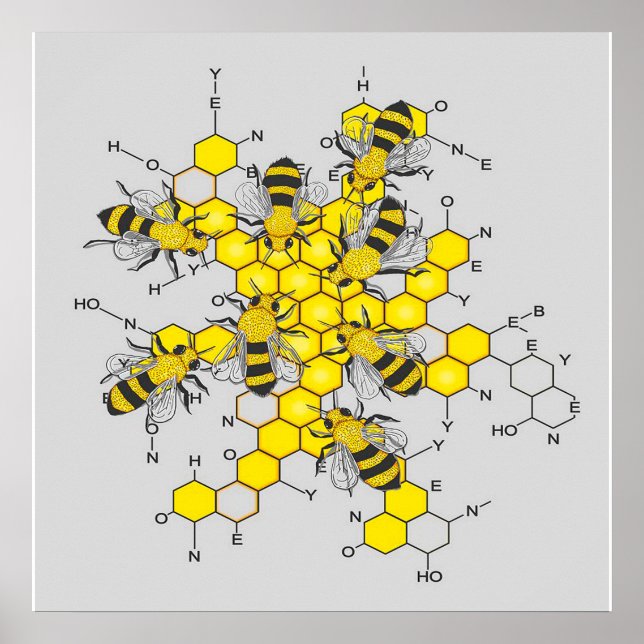 Science of honey and bees| gift for bee lover poster (Front)