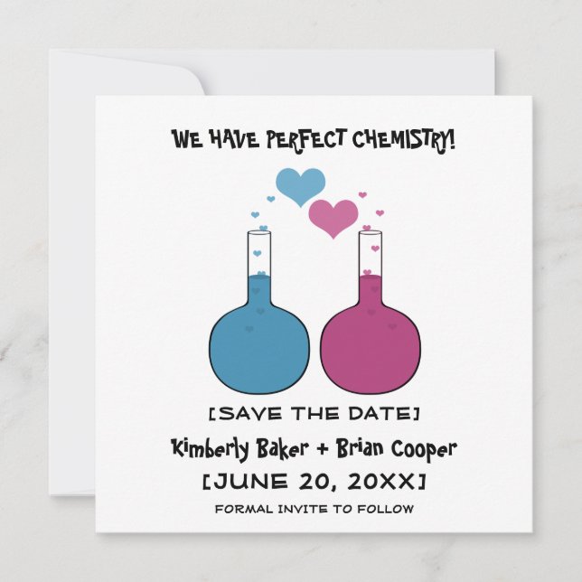 Science of Love Save the Date Invite (Front)