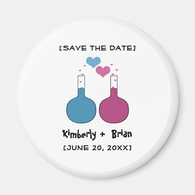 Science of Love Save the Date Magnet (Front)