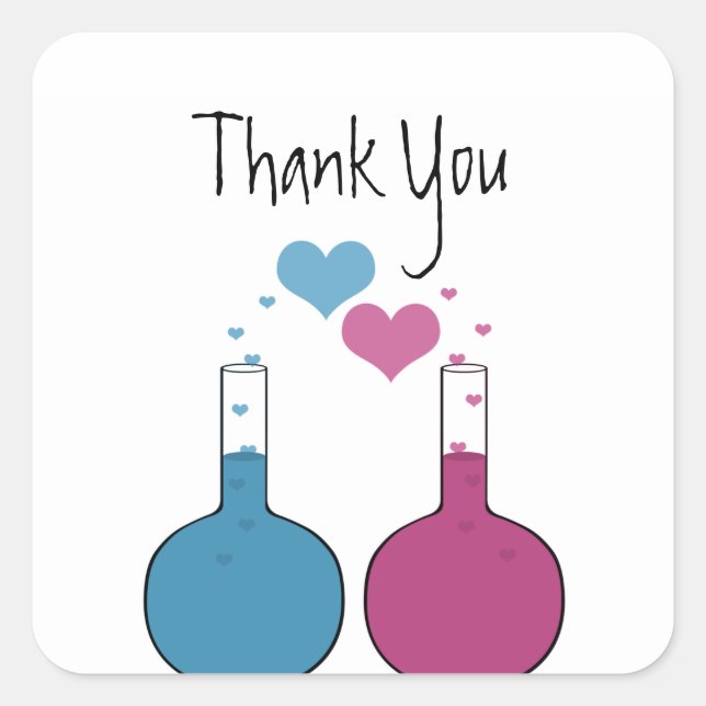 Science of Love Thank You Stickers (Front)