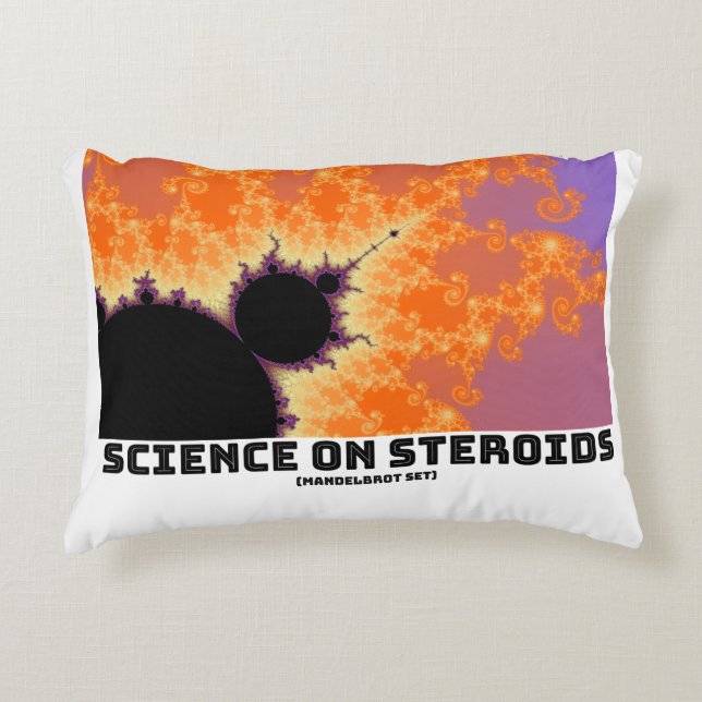 Science On Steroids Mandelbrot Fractal Accent Pillow (Front)