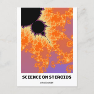 Science On Steroids Mandelbrot Fractal Postcard