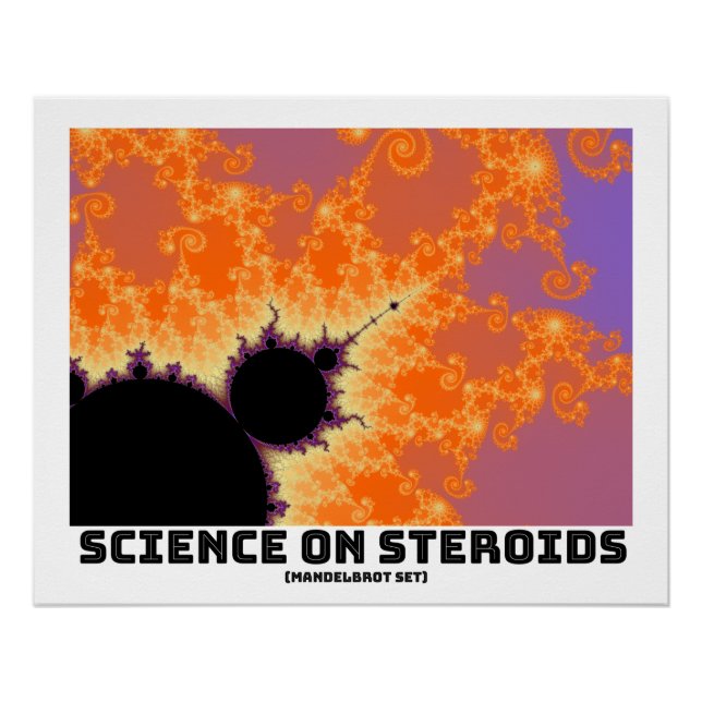 Science On Steroids Mandelbrot Fractal Poster (Front)