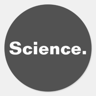 Science one word minimalism design  classic round sticker