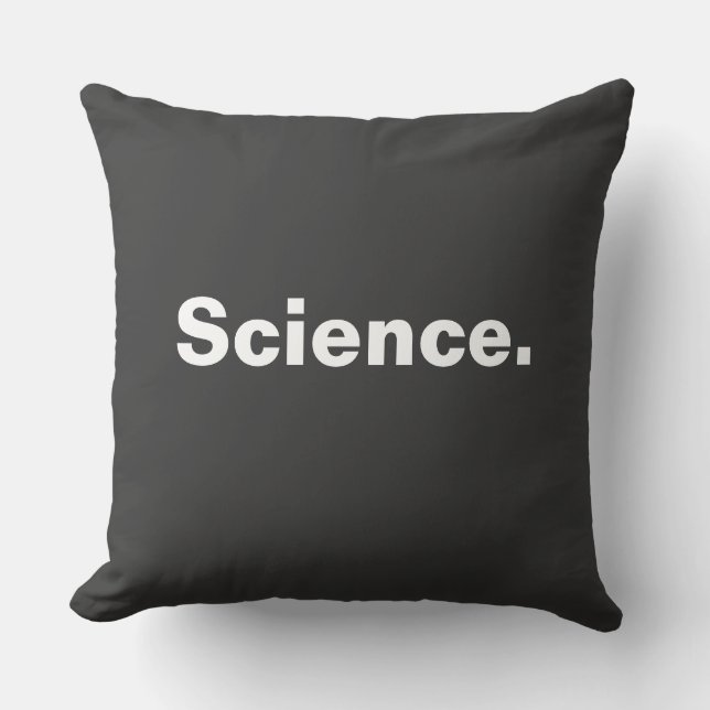 Science one word minimalism design  throw pillow (Front)