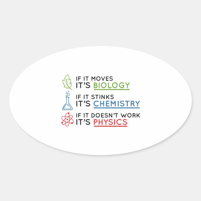 Science Oval Sticker (Front)