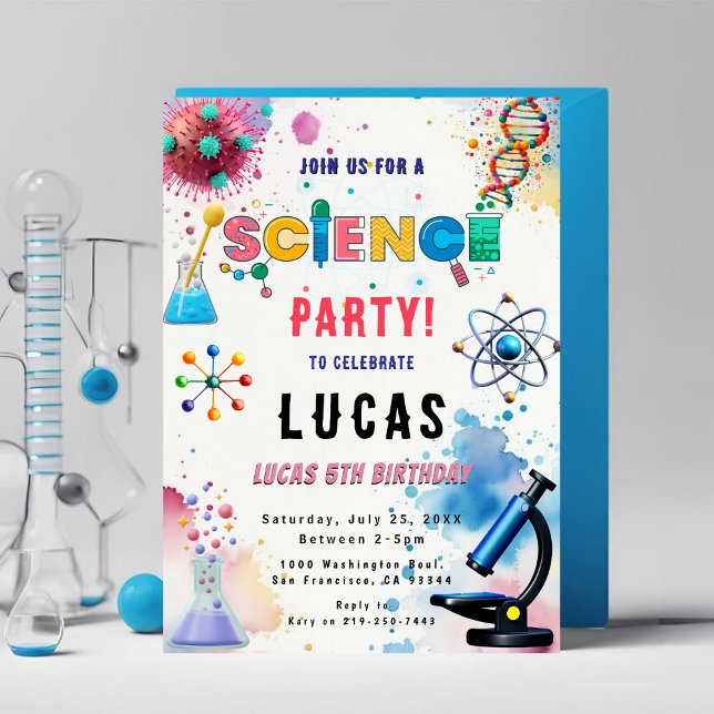 Science Party Birthday Invitation (Creator Uploaded)