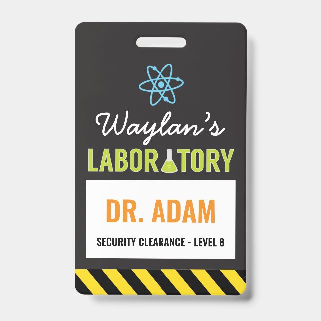 Science Party ID Badge  Scientist Badge (Front)