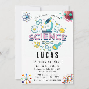 Science Party Invitation d'anniversaire
