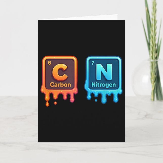 Science Periodic Table 67 Meme Aesthetic Funny 6 7 Card (Front)