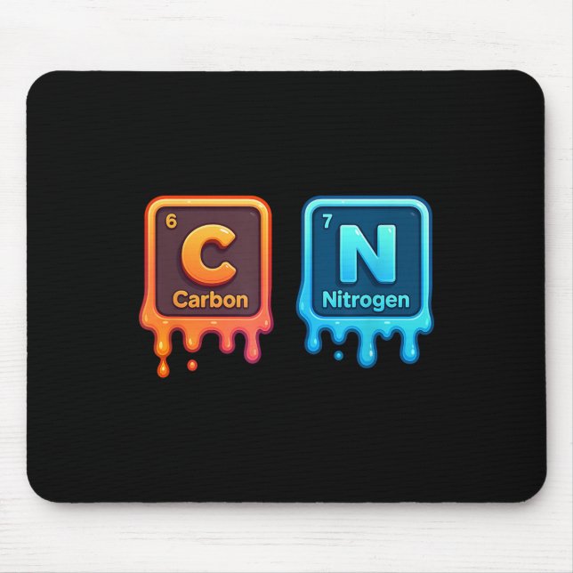 Science Periodic Table 67 Meme Aesthetic Funny 6 7 Mouse Pad (Front)