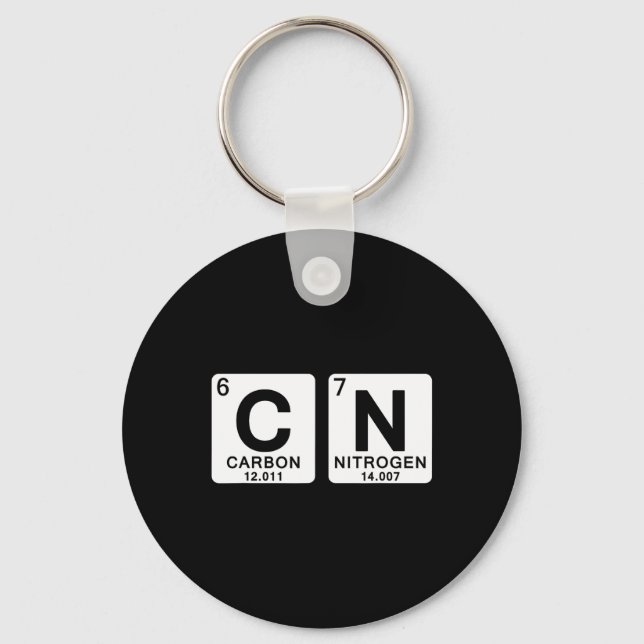 Science Periodic Table 67 Meme Teacher Funny 6 7 B Keychain (Front)