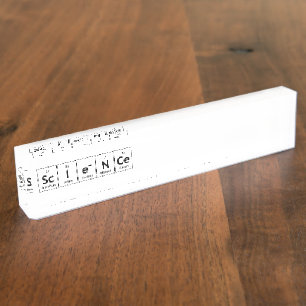ScIeNCe Periodic Table Elements Word Chemistry Nameplate