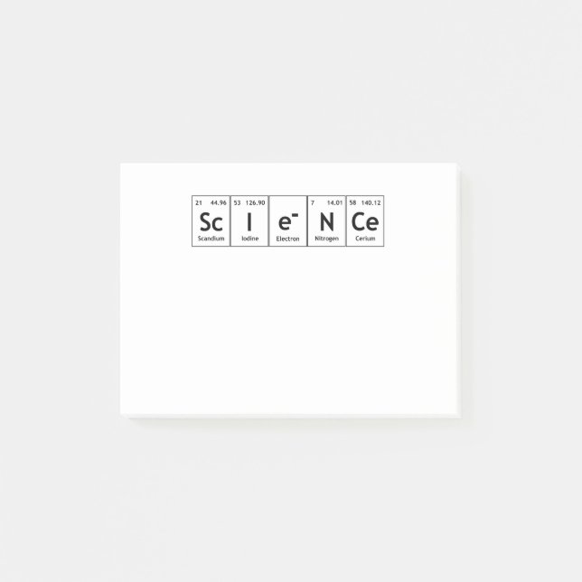 ScIeNCe Periodic Table Elements Word Chemistry Post-it Notes (Front)
