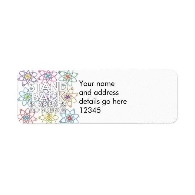 Science personnalisée STAND BACK (Devant)