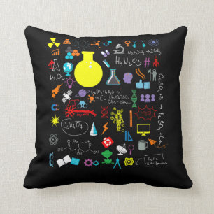 Science Physic Math Chemistry Biology Astronomy Throw Pillow