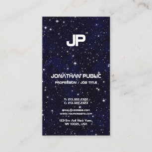Science Physics Space Universe Monogram Plain Business Card