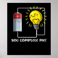 Science Physics You Complete Me Funny Joke