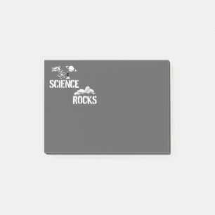 Science Rocks Flask Beaker Stones Scientist Post-it Notes