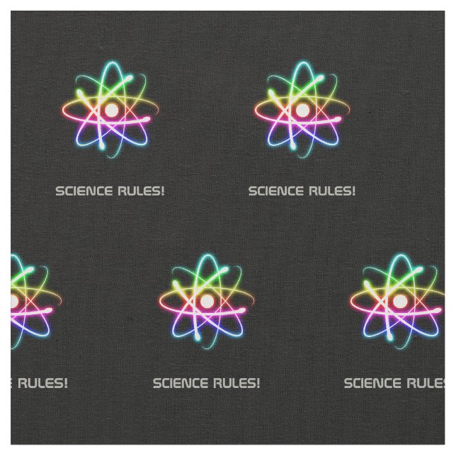SCIENCE RULES! - Atom (001) Fabric (Close Up)