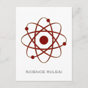Science Rules! - Atom (005a) Postcard