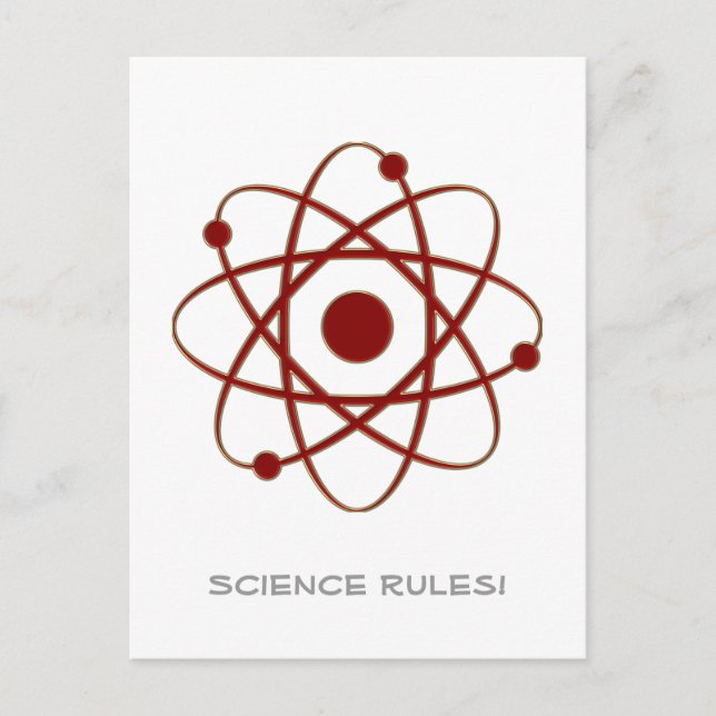 Science Rules! - Atom (005a) Postcard (Front)