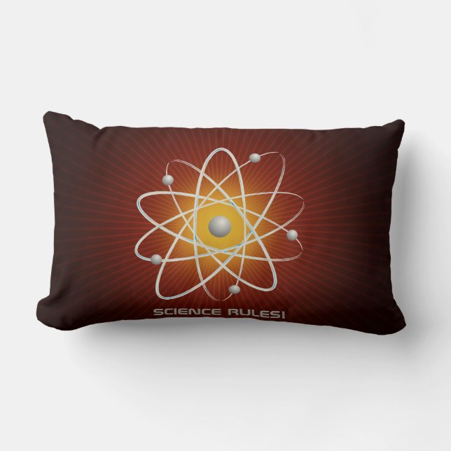 SCIENCE RULES! - Atom (007) Lumbar Pillow (Front)