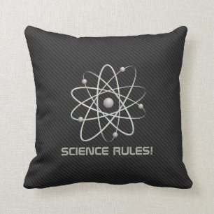 SCIENCE RULES!   Atom (007) Throw Pillow