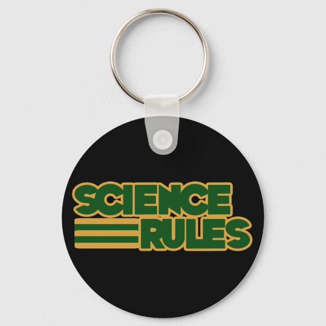 Science Rules Keychain (Front)