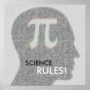 SCIENCE RULES   math pi number Poster