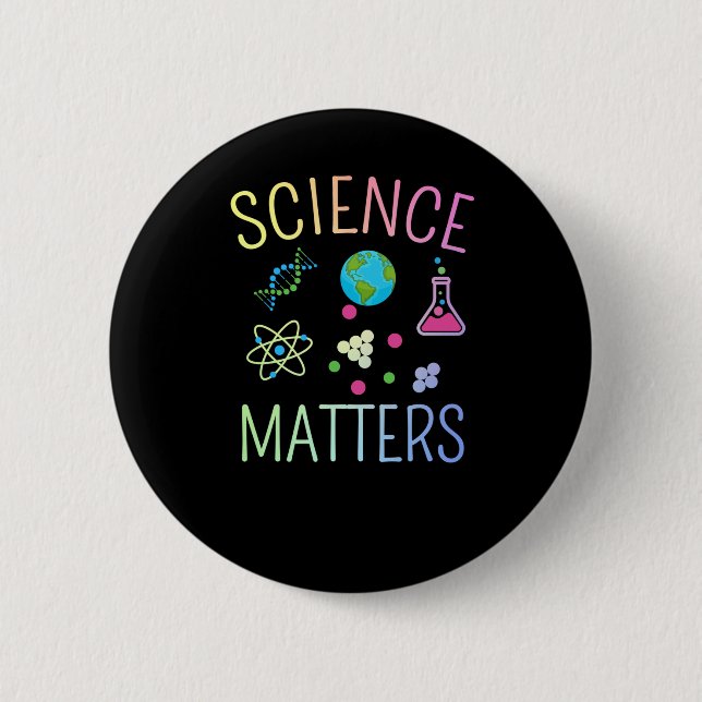 Science S - Funny Science Pun Sticker  2 Inch Round Button (Front)