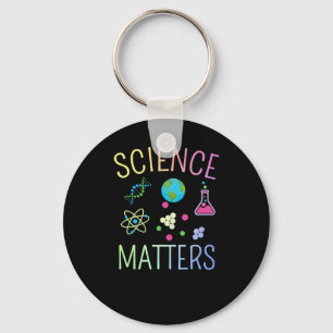 Science S - Funny Science Pun Sticker Keychain