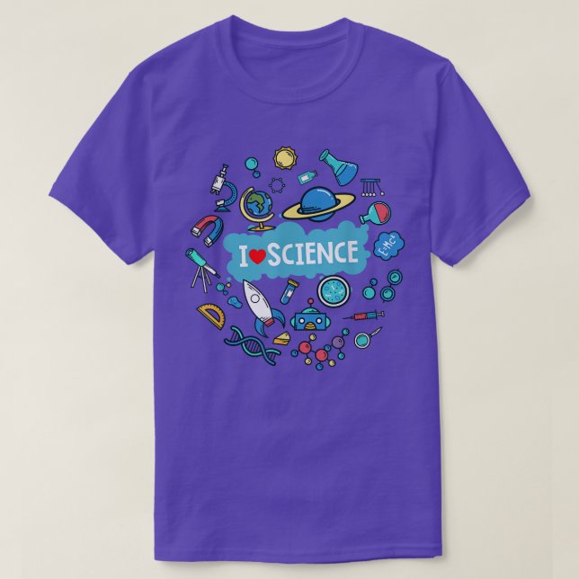 Science , Science Lover, I Love Science  T-Shirt (Design Front)