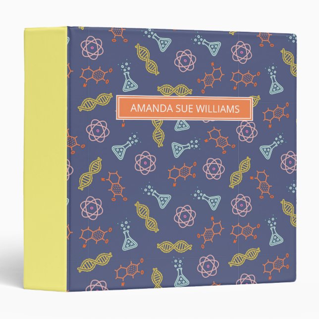 Science / Scientist - Your Name /Monogram DNA Binder (Front/Spine)