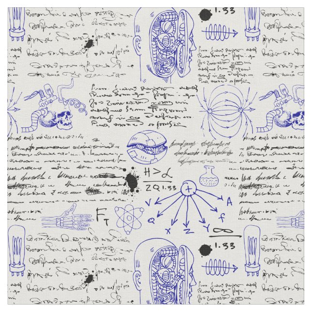 science scribbles  fabric (Close Up)