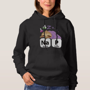 Science Sloth I Nap Periodically Chemistry  Bioche Hoodie