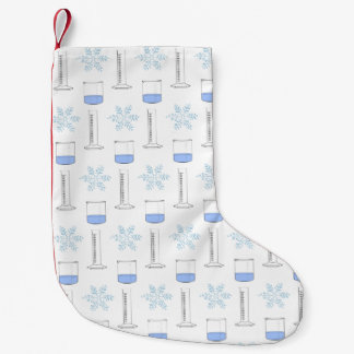 Science Snowflake Beaker Graduated Cylinder Winter Small Christmas Stocking