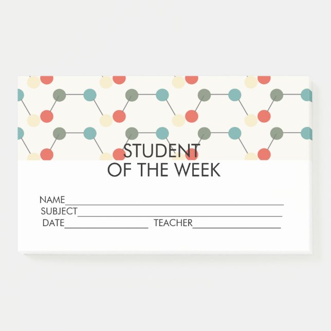 Science Student Award Achievement Post-it Notes (Front)