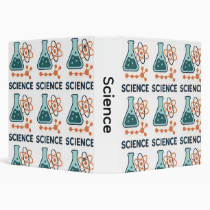 Science Subject Sticker – Flask, Molecules & Atom Binder